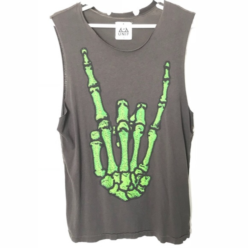 Unif skeleton hand muscle tank